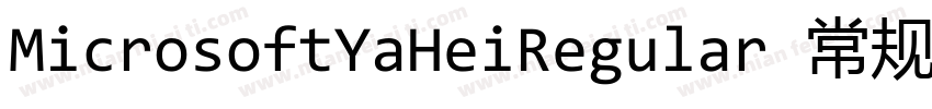 MicrosoftYaHeiRegular 常规字体转换
